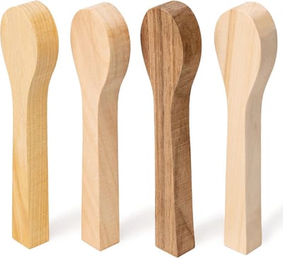 Houten Lepel Snijset - Onbewerkt Hout voor Houtsnijwerk en Creatief Knutselen