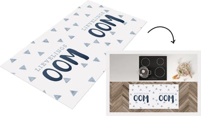 Keukenloper - Loper keuken - Quotes - 'Lievelingsoom' - Spreuken - 120x60 cm - Keukenloper vinyl