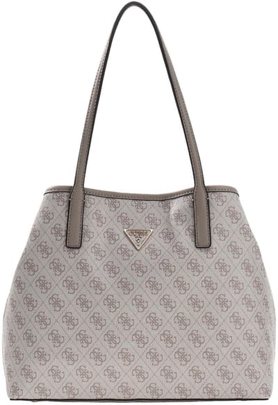 GUESS shopper Victtoria 2 in 1 Tote Dark Taupe Logo
