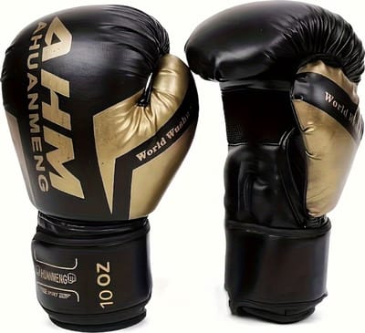 Livano Vecht Handschoenen - Bokshandschoenen - Boxing Gloves Set - Kickboks Handschoenen - Heren - Dames - Zwart - 10 oz