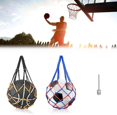 Cosensi - Dailygoods - Dailygoody - Balnet - Sportbalnet - Draagbaar en Lichtgewicht - 2 Stuks - Nylon Nettas voor Diverse Sporten - Geschikt voor Scholen en Sportscholen