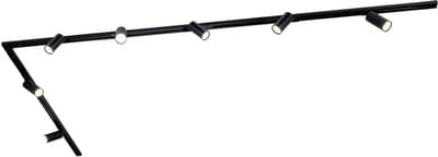 Ledvion - LED Railverlichting 3M + 7 Railspots (Zwart - Dimbaar - GU10 Fitting) - 1-Fase