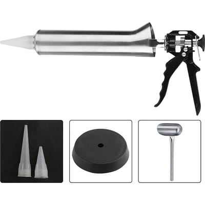 Verdik roestvrij staal keramische tegelkitpistool mortel voegpistool spuitpistool kitgereedschap gray