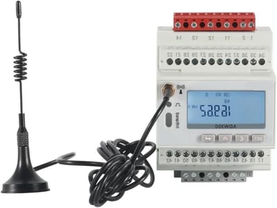 Energiemeter Driefasig - Elektriciteitsmeter RS485 - Energie Verbruik Meten - Met Transformator - 1x1x1 cm - Wit