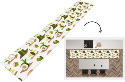 Keukenloper - Loper keuken - Sushi - Patronen - Eten - 300x50 cm - Keukenloper vinyl