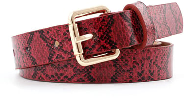Snake Riem - Rood | Riemmaat 90 cm | 100 x 2,4 cm | Kunstleer
