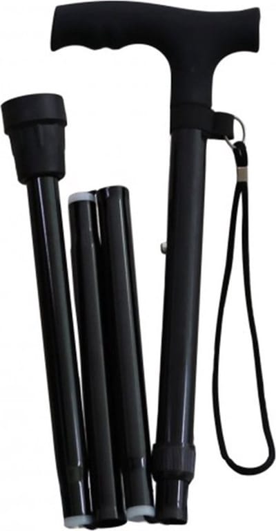 Opvouwbare Wandelstok Aluminium Zwart