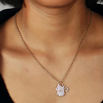 Eenvoudige Stijl Ketting voor Dames en Meisjes – Valentijnsdag Sieraad – Kat – Delicaat Hanger Kettingje – Modeaccessoire voor Vrouwen – Minimalistisch en Elegant