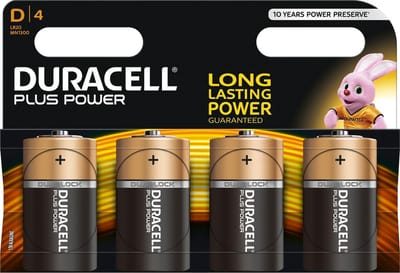 Duracell Plus Power D 4CT