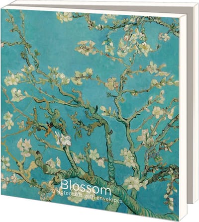 Bekking & Blitz - Wenskaartenmapje - Set wenskaarten - Kunstkaarten - Museumkaarten - Uniek design - 10 stuks - Inclusief enveloppen - Amandelbloesem - Almond Blossom - Vincent van Gogh - Van Gogh Museum Amsterdam