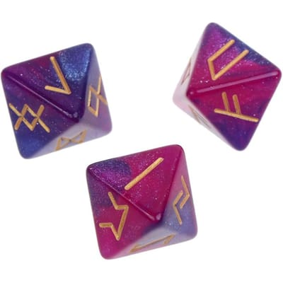 3 Stuks 8-zijdige Runen Dobbelstenen Polyhedrische Dobbelstenen Acryl Astrologische Dobbelstenen Bordspel Dobbelstenen Constellatie Divinatie Accessoire St Praktisch Gebruik