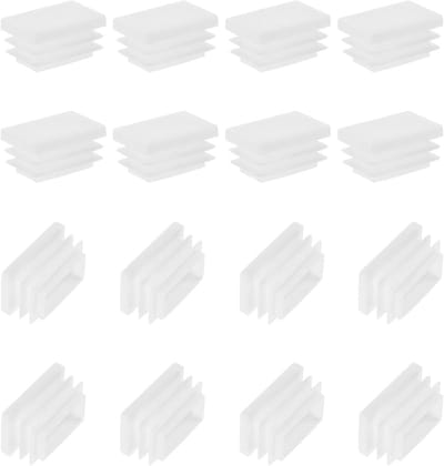 Rechthoekige Buisdoppen - Plastic Eindkappen - Meubels Beschermen - Waterdicht en Stevig - 30 x 20 mm - Wit