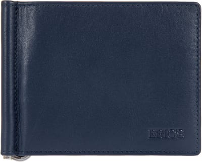 BRIC'S Leren Dollarclip Bernina Wallet Ocean Blue Donkerblauw