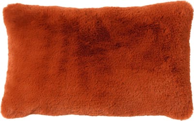 Dutch Decor ZAYA - kussenhoes 30x50 cm - bontlook - Potters Clay - oranje - met rits - zonder binnenkussen