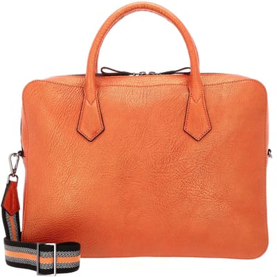 LEONHARD HEYDEN Leren business tas met laptopvak Paris RV-Aktenmappe 1 Fach 8001 Orange oranje