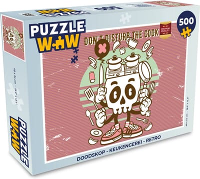 Puzzel Doodskop - Keukengerei - Retro - Legpuzzel - Puzzel 500 stukjes