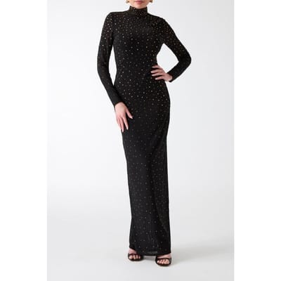 GUESS On The Dot Maxi Jet Black A996 Taglia: 36 | Maxi abiti Outlet | Donna | Nero