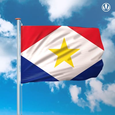 Vlag Saba 150x225cm - glanspoly