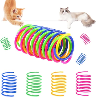 Solidchoice - 108 Stuks Kattenspeelgoed Spiraalveren voor Actieve Katten