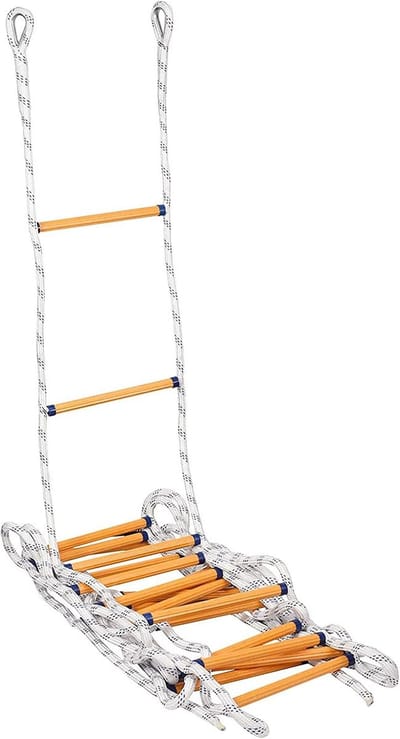 Veiligheidsladder Ontsnappingstouwladder - Noodladder - Veilig Ontsnappen - Sterke Hars Nylon - 30cm Breed - Geel