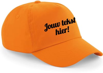 Oranje pet bedrukt met tekst - jouw tekst bedrukt op pet - Nederlands elftal - koningsdag - wk voetbal - Olympische spelen