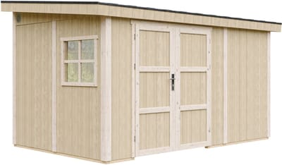 Timbela M939B - LP SmartSide Tuinhuis op houtbasis - 8,68 m² - 248x412xH231 cm - zonder vloer en zijwand (totaal 3 wanden)