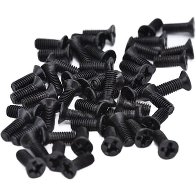 50 stuks verzonken kruiskopschroeven DIN 965 zwart gegalvaniseerd machine schroef assortimentset M3x 6