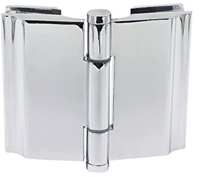 Jhubersproducts - Glasklem Hinge Connector - 180 graden - Roestvrij staal - Geschikt voor 8 tot 10 mm glas - Duurzaam en sterk - Perfect voor glasbeve