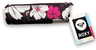 Roxy Pennenetui XEWES011 - Etui met Ritssluiting - Bloemenprint - Bruin/Roze/Wit