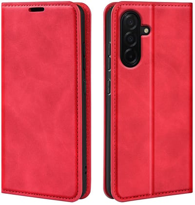 MobyDefend Hoesje - Geschikt voor Samsung Galaxy A27 - Luxe Wallet Bookcase (Magnetische Sluiting) - Rood