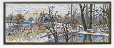 borduurpakket 12-793 winterlandschap met bosdieren