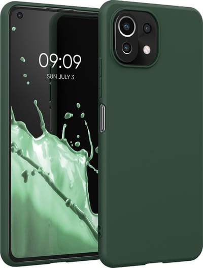 kwmobile telefoonhoesje geschikt voor Xiaomi 11 Lite (5G) NE / Mi 11 Lite (5G) - Hoesje voor smartphone - Back cover in mosgroen