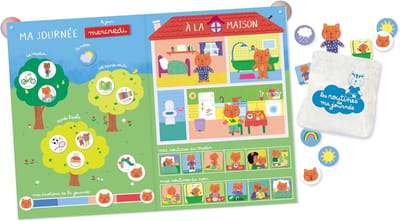 Famanu - Educatief magneetbord routines – 87 magneten – Dagkalender voor kinderen vanaf 3 jaar