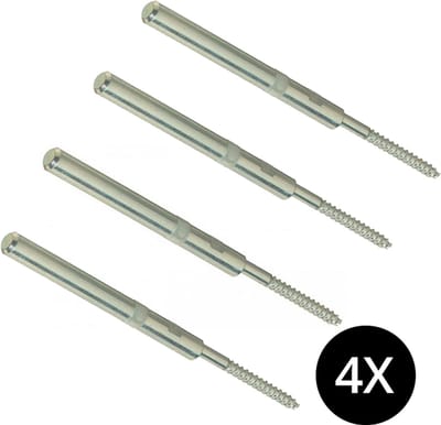 4x Onzichtbare plankdrager met schroefdraad 160 mm