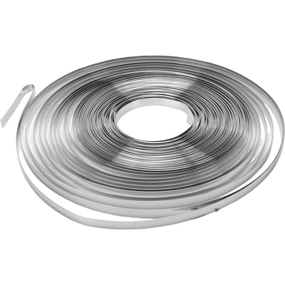 Bande de cerclage en acier inoxydable 1 2in Largeur 0.02in Épaisseur 100ft Longueur Bande de cerclage en acier inoxydable 304 gray