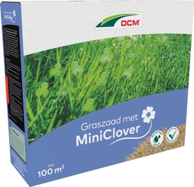 Graszaad met Miniclover 100 M2 (2kg) - Beter bestand tegen droogte - Verbetert de biodiversiteit - Minder onderhoud dan normaal graszaad