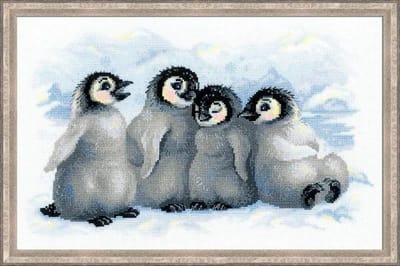 Borduurpakket pinquins