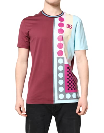 Geometrische Print T-shirt met Korte Mouwen