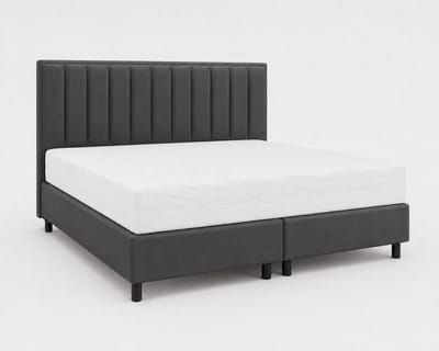 Opberg Boxspring Lunara - 90x200 Compleet - Antraciet - Luxe Living Home