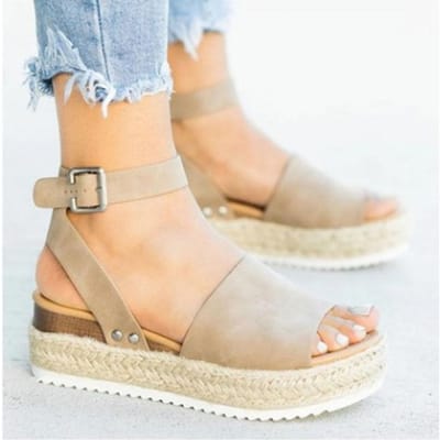 Dames Sandalen Sleehakken Schoenen Voor Dames Hakken Sandalen Zomerschoenen Slippers Chaussures Femme Platform Sandalen 39 kaki