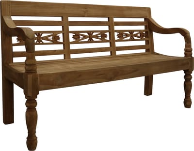 Stationsbank 3-zits | 150cm | Teakhout