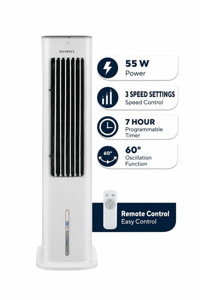 Asir - Aircooler/Luchtverkoeler - 100% ABS - 29,5 x 23 x 85 cm
