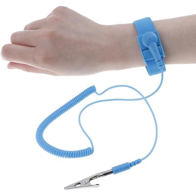 Antistatische armband Elektrostatisch Draadloos Draadloos Verstelbare ESD-ontladingskabel Polsbandband Hand met reservepolsband gray