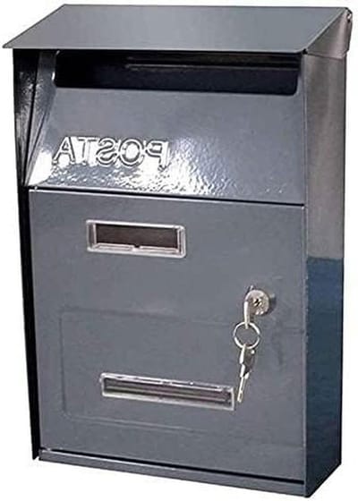 Brievenbus - Postbak - Veilig Post Ontvangen - Robuust Metaal - Grote Capaciteit - Zwart