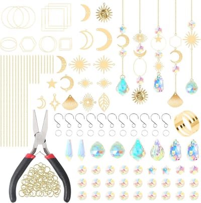 Creatieve Sun Catchers Set met 200 Stuks, Decoratieve Kristallen Hangers voor Raam en Tuin, Regenboog Windspellen voor Interieur en Exterieur