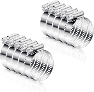 Set van 10 Rvs Slangklemmen 27-51 mm - Verstelbare Klemmen voor Tuin, Auto en Waterleidingen