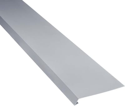 Dakstrip voor goot - Dakafvoer strip - Regenwater afvoeren - Aan één zijde afgekant - 200 cm - Grijs