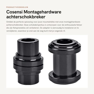 Dailygoods - Montagehardware achterschokbreker - Fietsaccessoire - Eenvoudig te installeren - 22.2 * 8mm - Schokdemperbus - Geschikt voor mountainbike...