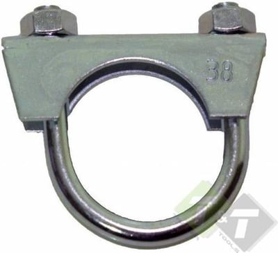 Uitlaatklem, diameter 38, schroefdraad M8