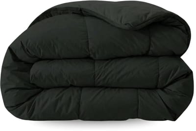 Zelesta Comfort Uni Dekbed zonder overtrek - Wasbaar Hoesloos dekbed - Met vaste overtrek - 2 in 1 - Zwart - 140x200cm